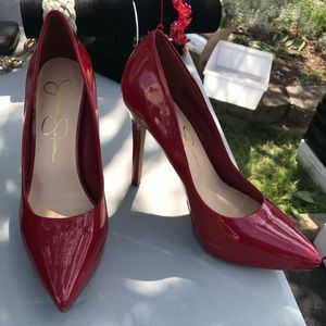 Jessica Simpson Red Patent Pumps (8.5)